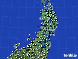 2023年06月03日の東北地方のアメダス(風向・風速)