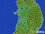 秋田県のアメダス実況(風向・風速)(2023年06月03日)