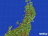 東北地方のアメダス実況(気温)(2023年06月08日)