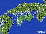 四国地方のアメダス実況(風向・風速)(2023年06月10日)