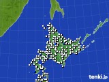 2023年06月14日の北海道地方のアメダス(風向・風速)