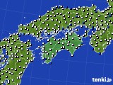 四国地方のアメダス実況(風向・風速)(2023年06月16日)