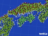 四国地方のアメダス実況(日照時間)(2023年06月18日)