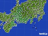 2023年06月18日の東海地方のアメダス(風向・風速)