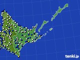 道東のアメダス実況(風向・風速)(2023年06月18日)