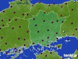 2023年06月19日の岡山県のアメダス(日照時間)