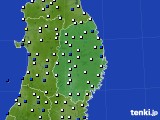 岩手県のアメダス実況(風向・風速)(2023年06月19日)
