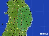 2023年06月20日の岩手県のアメダス(気温)