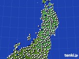 東北地方のアメダス実況(風向・風速)(2023年06月20日)