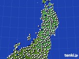 2023年06月20日の東北地方のアメダス(風向・風速)