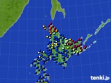 2023年06月22日の北海道地方のアメダス(日照時間)
