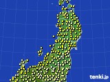 東北地方のアメダス実況(気温)(2023年06月22日)