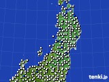 東北地方のアメダス実況(風向・風速)(2023年06月24日)