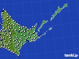 道東のアメダス実況(風向・風速)(2023年06月24日)