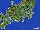 2023年06月25日の関東・甲信地方のアメダス(日照時間)