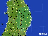 岩手県のアメダス実況(気温)(2023年06月25日)