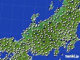 北陸地方のアメダス実況(風向・風速)(2023年06月25日)