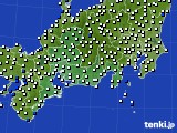 2023年06月27日の東海地方のアメダス(風向・風速)