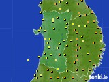 秋田県のアメダス実況(気温)(2023年07月01日)