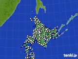 北海道地方のアメダス実況(風向・風速)(2023年07月01日)