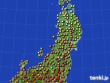 2023年07月02日の東北地方のアメダス(気温)