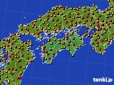 四国地方のアメダス実況(気温)(2023年07月02日)
