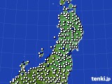 東北地方のアメダス実況(風向・風速)(2023年07月02日)