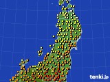 東北地方のアメダス実況(気温)(2023年07月03日)