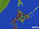 北海道地方のアメダス実況(日照時間)(2023年07月04日)