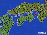 四国地方のアメダス実況(日照時間)(2023年07月04日)