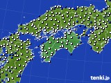 四国地方のアメダス実況(風向・風速)(2023年07月05日)