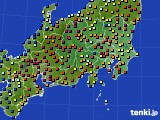 2023年07月07日の関東・甲信地方のアメダス(日照時間)