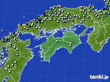 四国地方のアメダス実況(降水量)(2023年07月08日)