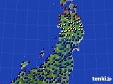 東北地方のアメダス実況(日照時間)(2023年07月08日)