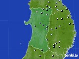 秋田県のアメダス実況(降水量)(2023年07月09日)