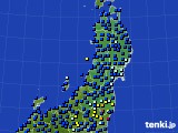 東北地方のアメダス実況(日照時間)(2023年07月09日)