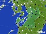 2023年07月10日の熊本県のアメダス(風向・風速)
