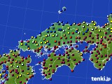 中国地方のアメダス実況(日照時間)(2023年07月11日)