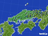中国地方のアメダス実況(降水量)(2023年07月13日)