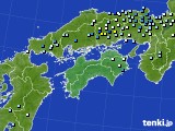 四国地方のアメダス実況(降水量)(2023年07月13日)