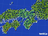2023年07月13日の近畿地方のアメダス(日照時間)