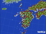 九州地方のアメダス実況(気温)(2023年07月13日)
