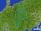 長野県のアメダス実況(気温)(2023年07月13日)