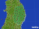 岩手県のアメダス実況(気温)(2023年07月13日)