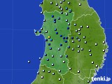 秋田県のアメダス実況(降水量)(2023年07月15日)