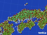 2023年07月15日の中国地方のアメダス(気温)