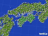 四国地方のアメダス実況(風向・風速)(2023年07月15日)