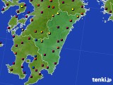 宮崎県のアメダス実況(日照時間)(2023年07月16日)