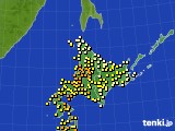 北海道地方のアメダス実況(気温)(2023年07月16日)