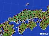 2023年07月16日の中国地方のアメダス(気温)